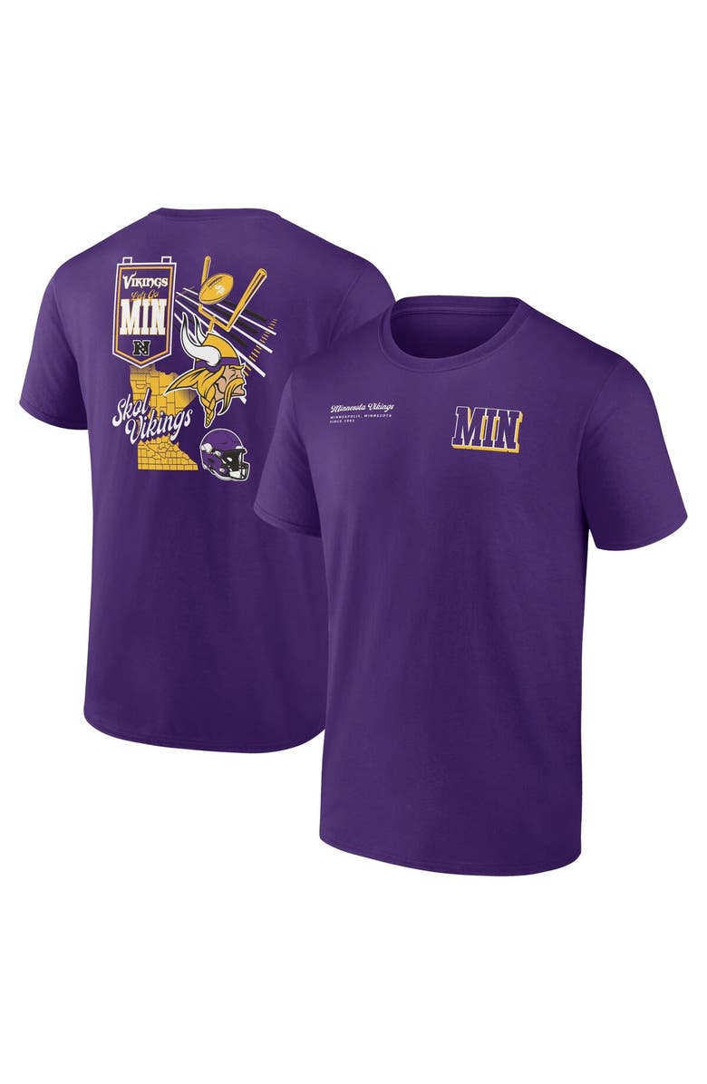 FANATICS Men's Fanatics Branded Purple Minnesota Vikings Split Zone T-Shirt, Main, color, 