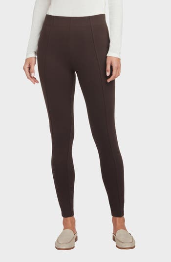 Matty M . Front Seam Ankle Leggings In Brown