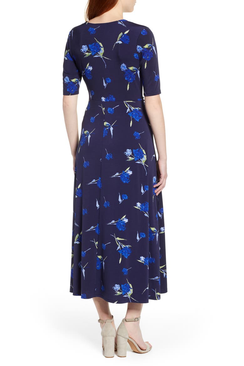 Dashing Rose Midi Dress, Alternate, color, EVENING NA