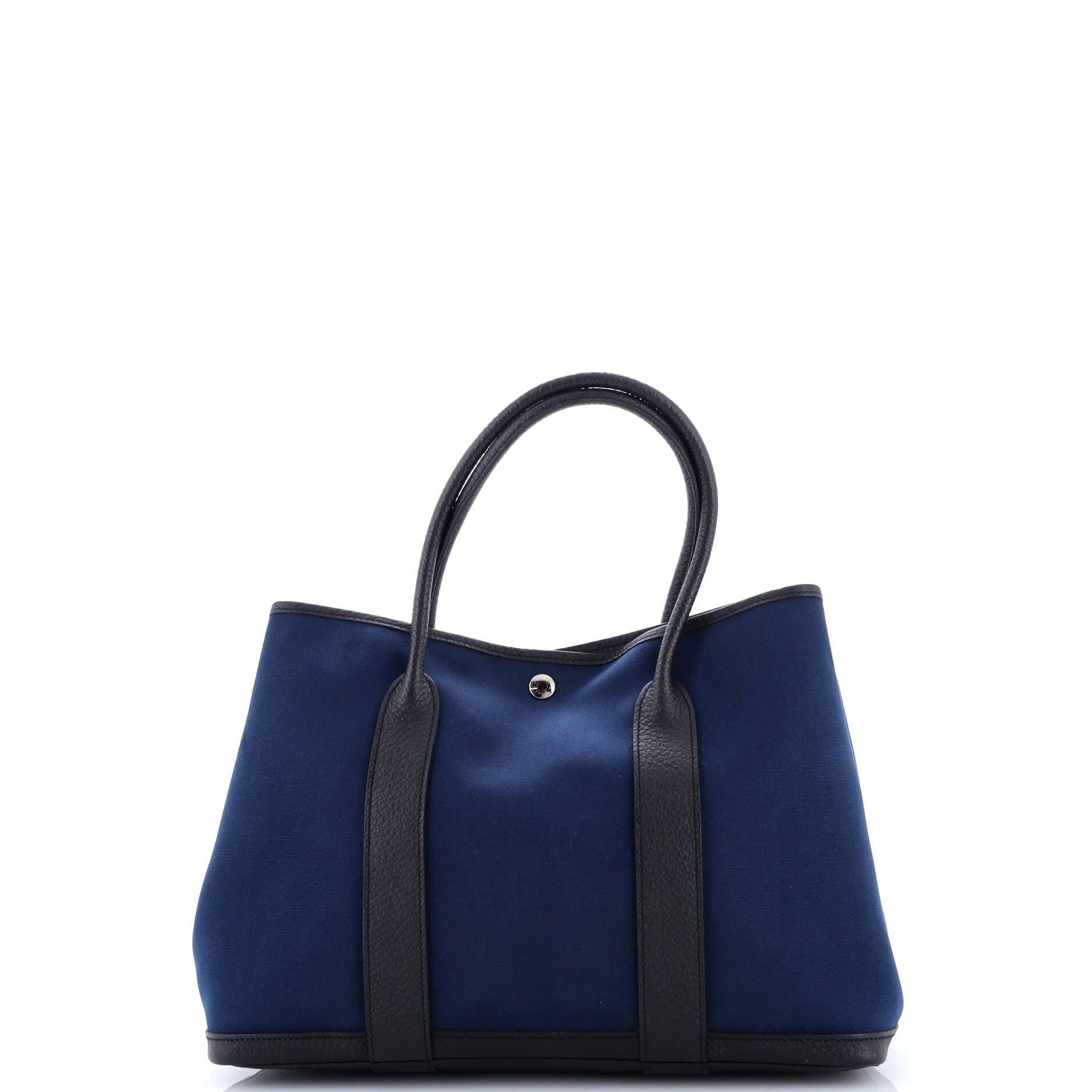 Pre-Owned Hermes Garden Party Tote Toile and Leather 36, Alternate, color, 