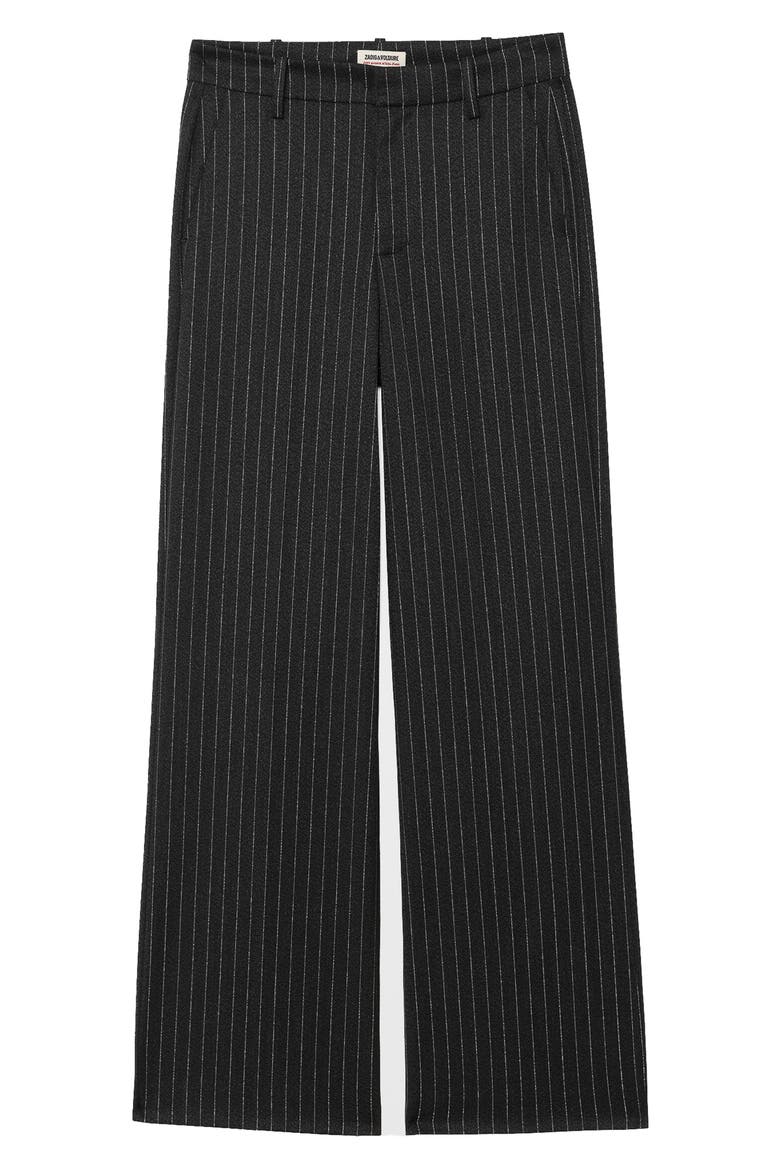 Panol Tailleur Pinstriped Pants, Alternate, color, ANTHRACITE