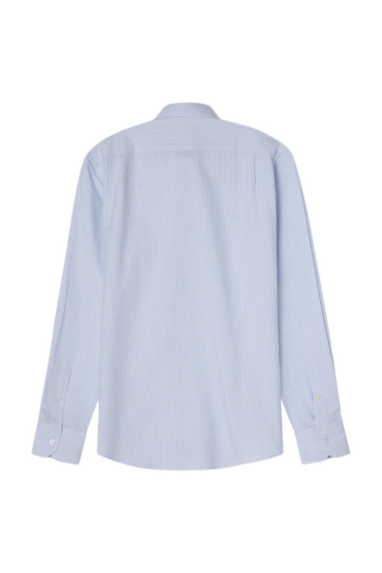 Reynolds Ultra Light Weight Brushed Fine Stripe Shirt, Alternate, color, Blue