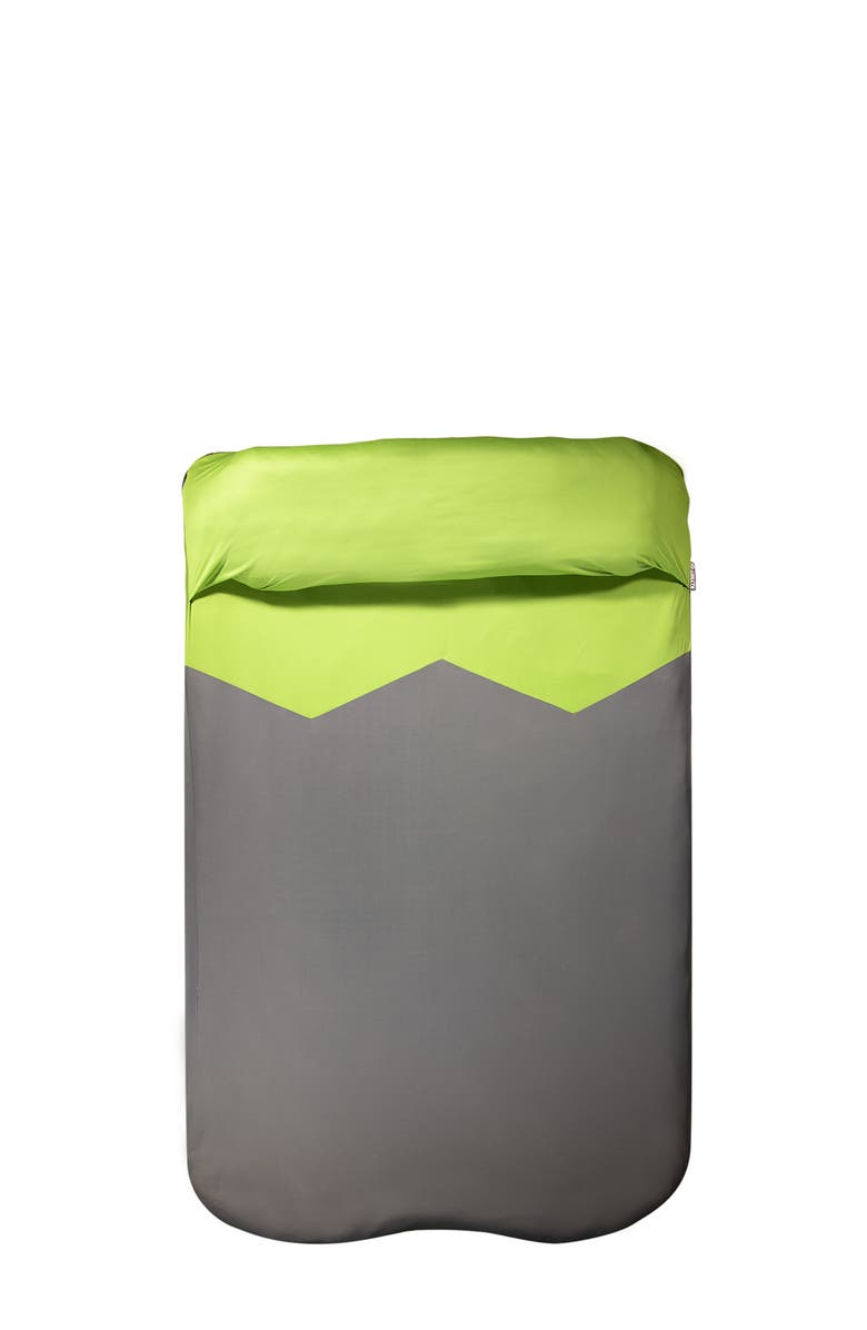Klymit V Sheet Luxe Pad Cover, Alternate, color, Green/Grey