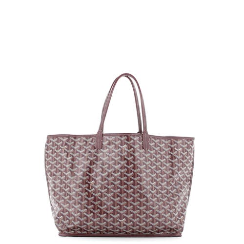 Pre-owned Goyard Goyard Anjou Reversible Tote Coated Canvas Pm In Red