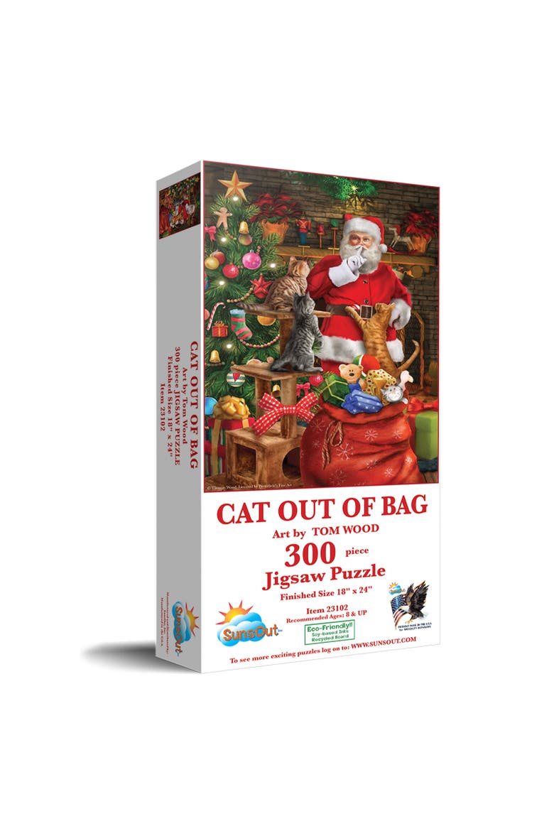 Cat out of the Bag 300 piece Jigsaw Puzzle for Adults, Main, color, Multicolor