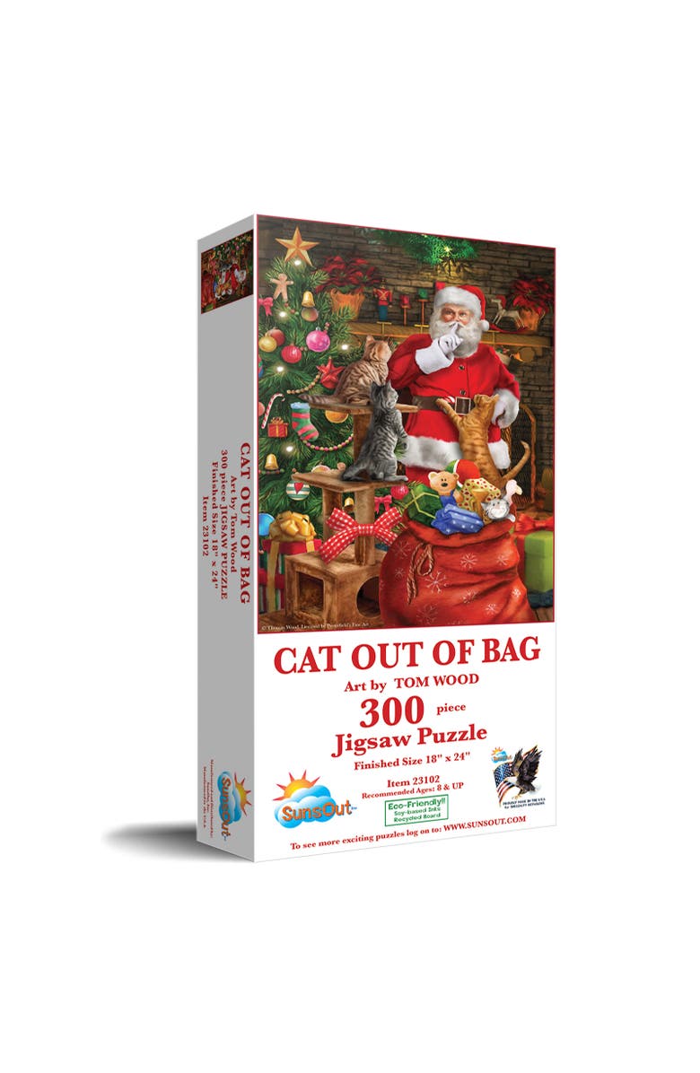 Sunsout Cat out of the Bag 300 piece Jigsaw Puzzle for Adults, Main, color, Multicolor