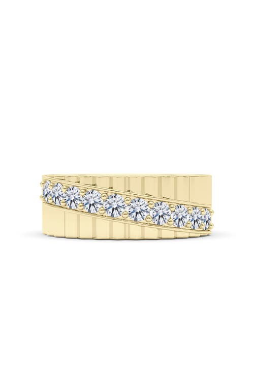 Hautecarat Diagonal Fluted Lab Grown Diamond Ring