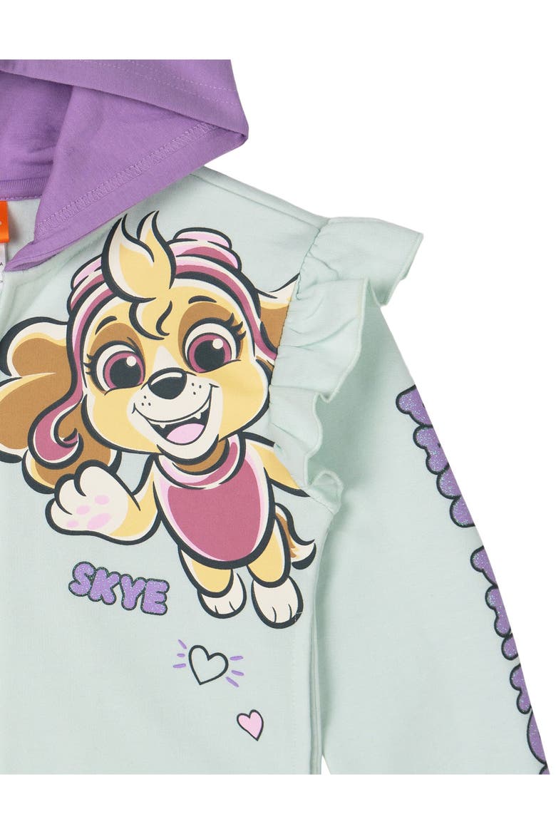 Fleece Zip-Up Hoodie, Alternate, color, Skye Everest Lilac