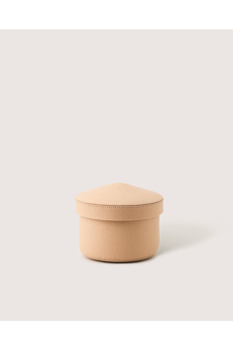 Merino Wool Small Bin w/ Lid, Main, color, Latte
