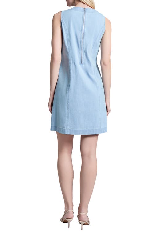 Jones New York Sleeveless Denim Shift Dress In Pale Wash
