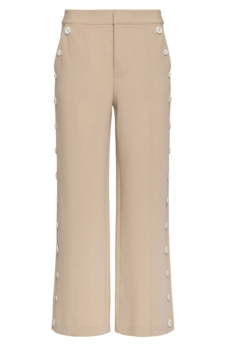 Cinq à Sept Gilliana Wide Leg Pants, Alternate, color, Khaki/ Ivory