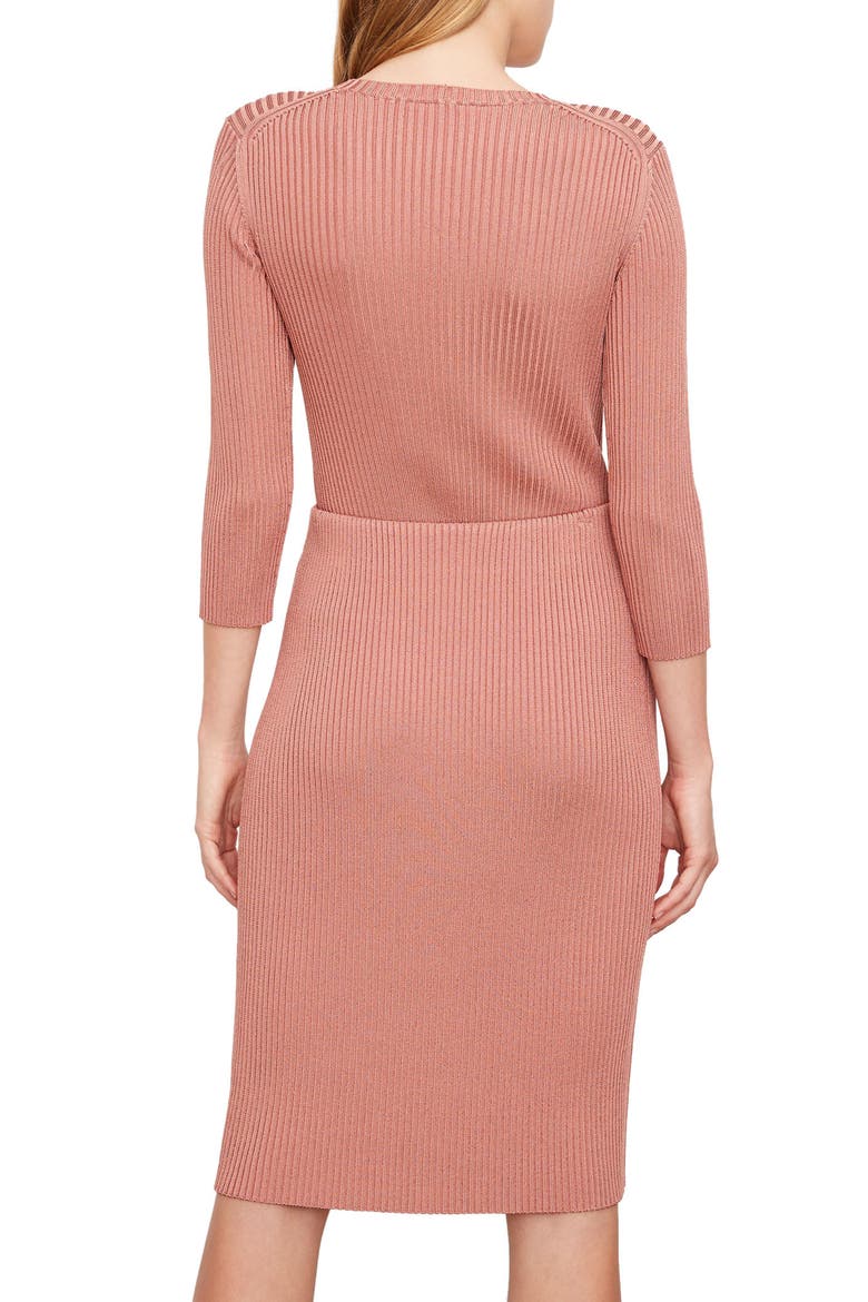 Rib Sweater Skirt, Alternate, color, TEA ROSE