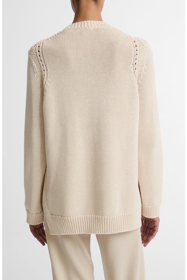 Cotton Blend Tunic Sweater, Alternate, color, BONE