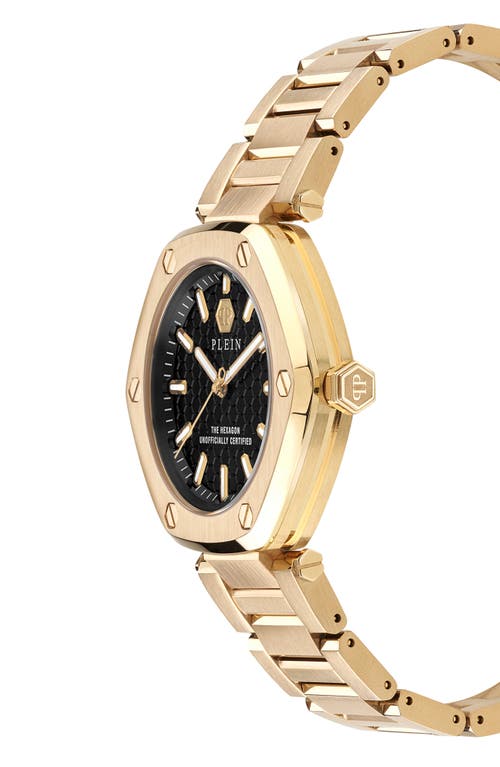 Philipp Plein The Hexagon Bracelet Watch In Ip Yellow Gold