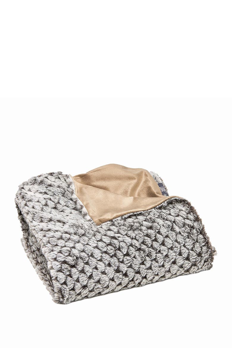 Faux Fur Throw - 50" x 60" - Chinchilla, Main, color, CHINCHILLA