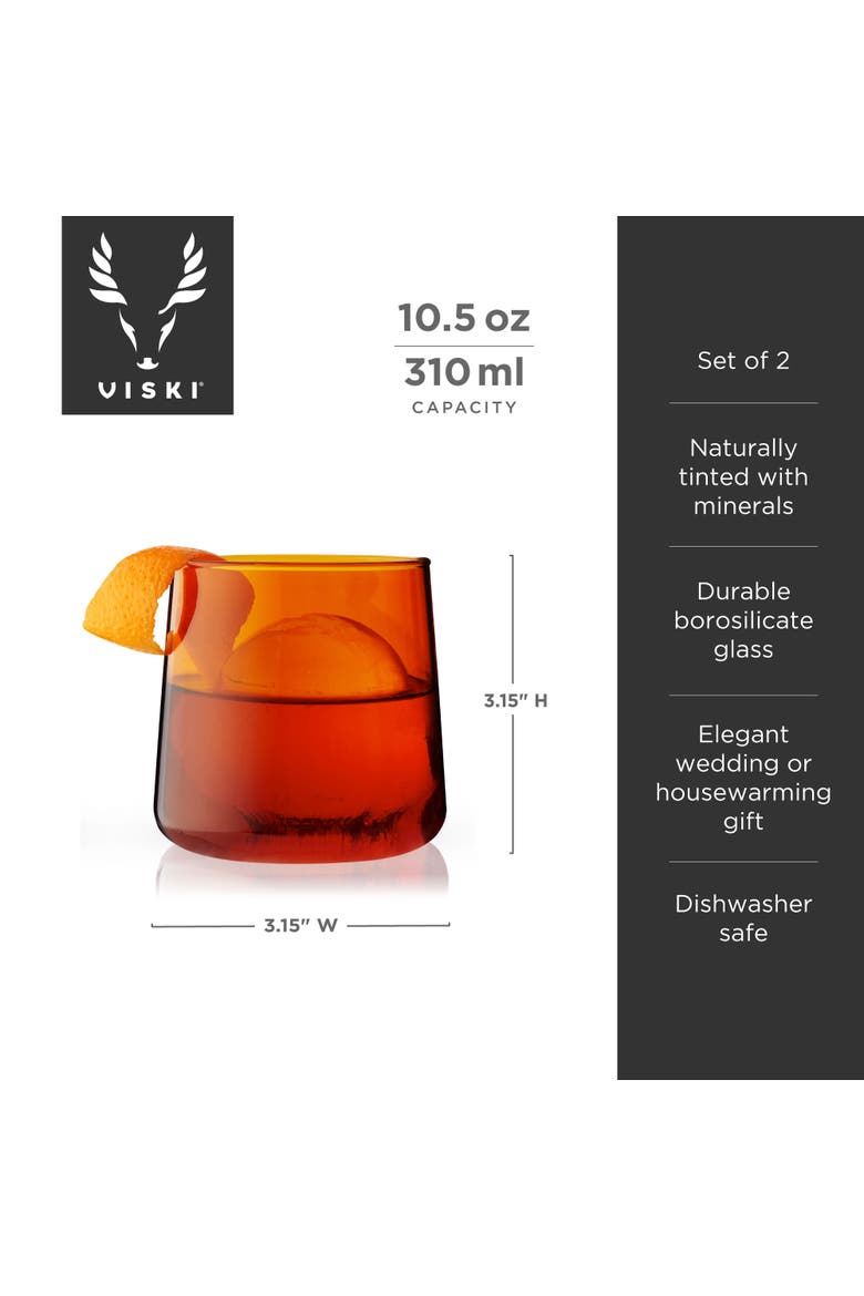 Aurora Cocktail Tumblers, Alternate, color, Orange