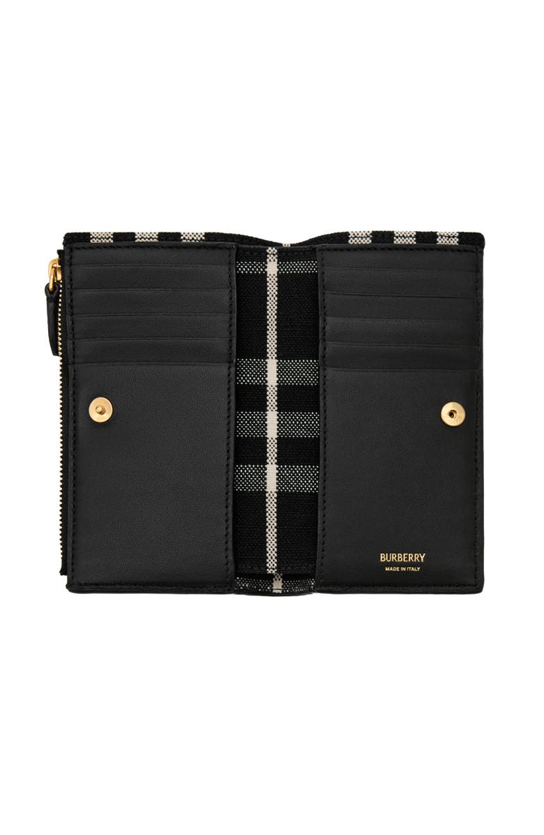 Burberry Medium Bloomsbury Wallet, Alternate, color, Black/Calico Beige