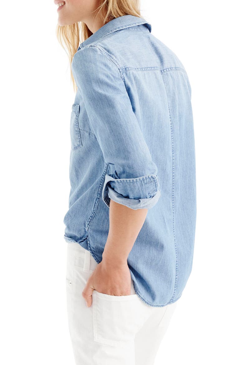 J.Crew Always Chambray Shirt, Alternate, color, INDIGO