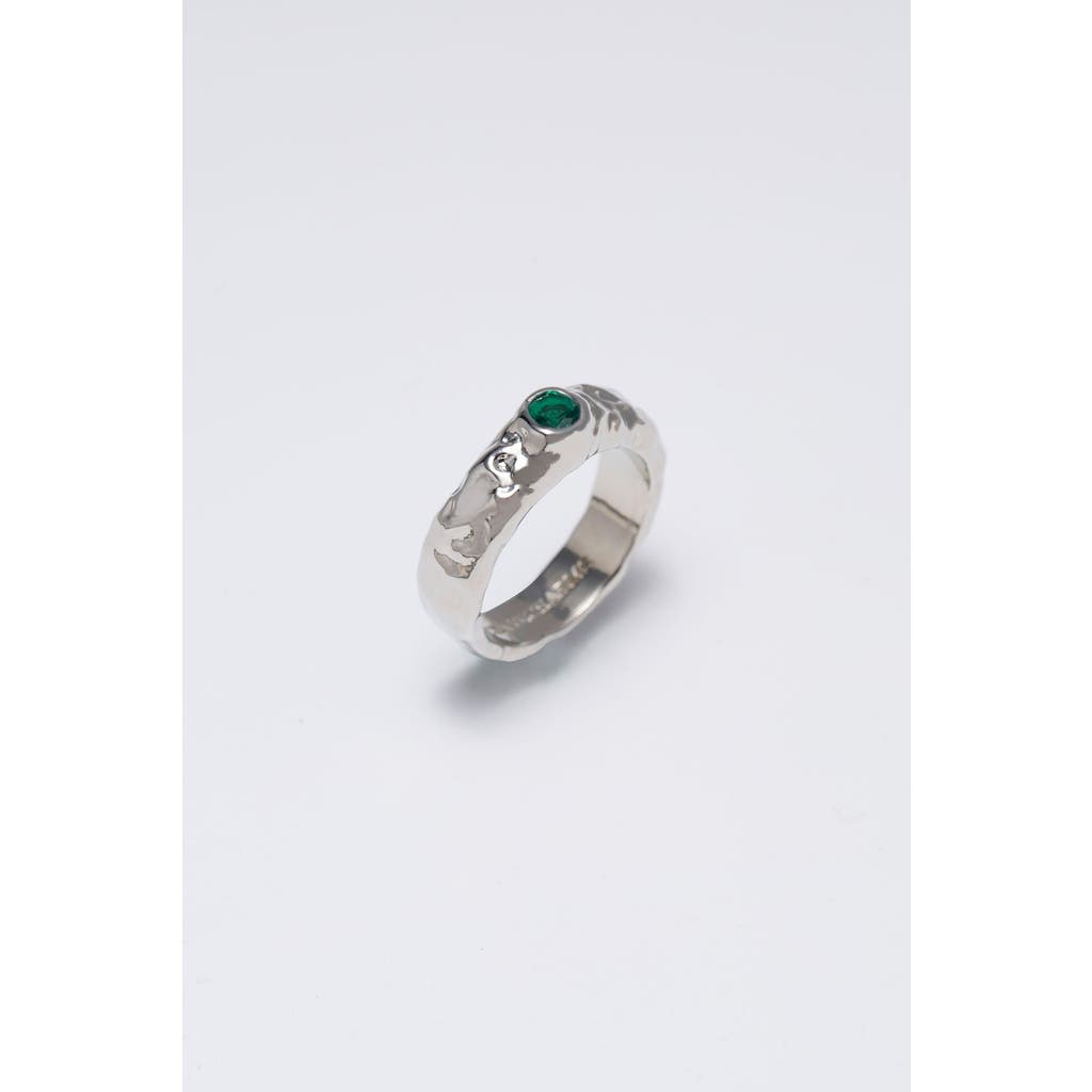 Classicharms Sylvie Cubic Zirconia Molten Stackable Ring In Metallic