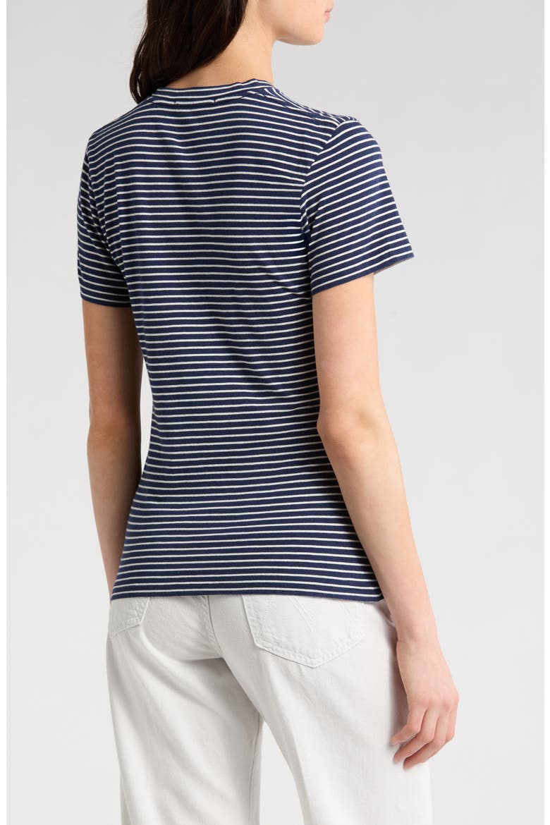 Lana Stripe Cotton T-Shirt, Alternate, color, NAVY/ NATURAL STRIPE