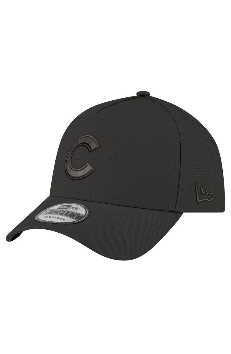 New Era Men's New Era Black Chicago Cubs A-Frame 9FORTY Adjustable Hat, Main, color,