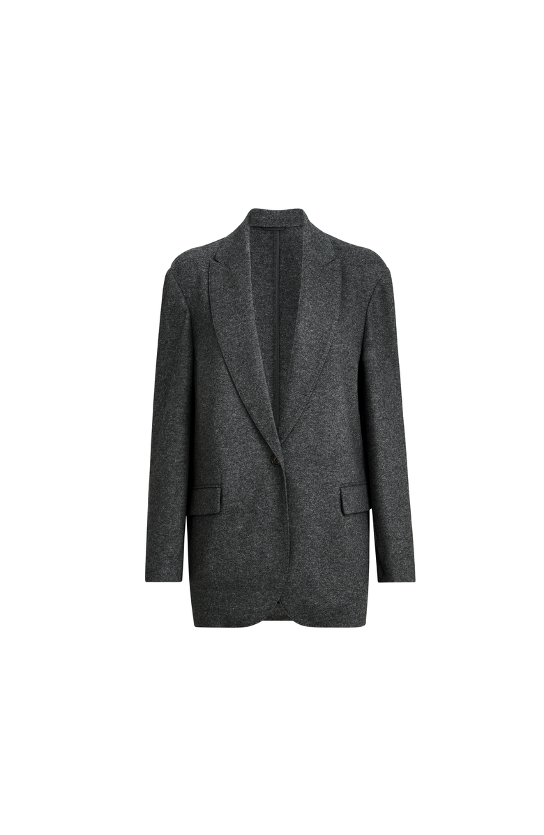 Brunello Cucinelli Cashmere jersey blazer with monili, Main, color, Anthracite