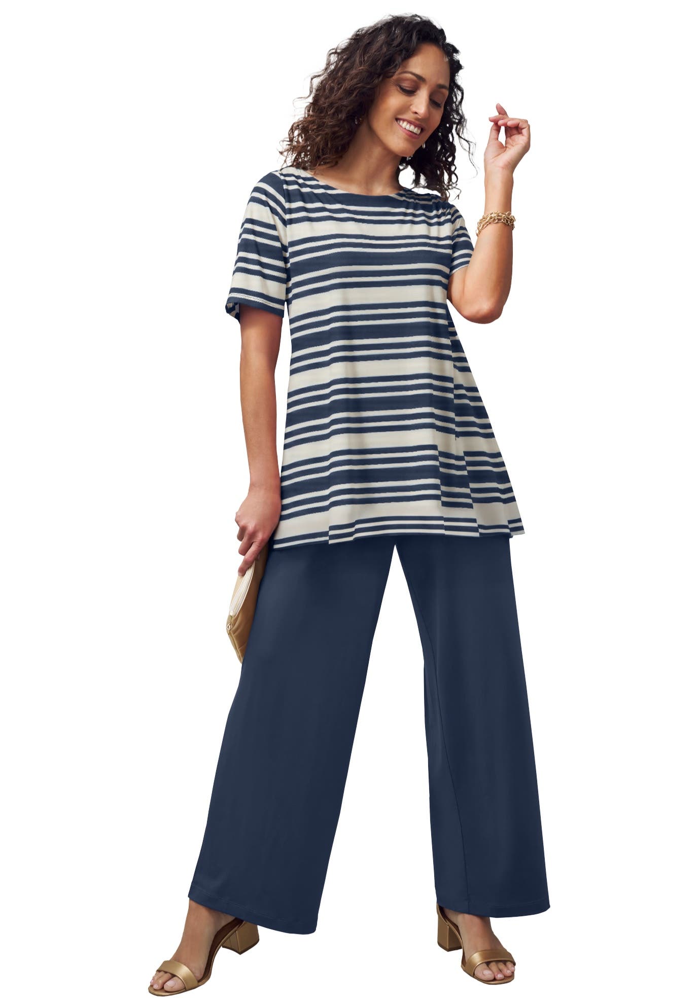 NAVY MIXED STRIPE