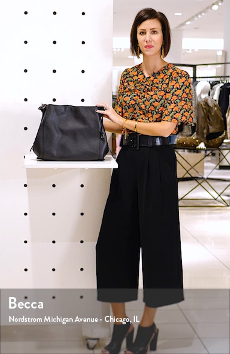 Dalton 31 Pebbled Leather Shoulder Bag, sales video thumbnail