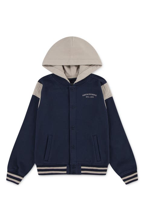 Kids' Colorblock Hooded Fleece Bomber Jacket (Little Kid & Big Kid)