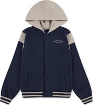 abercrombie kids Kids' Colorblock Hooded Fleece Bomber Jacket