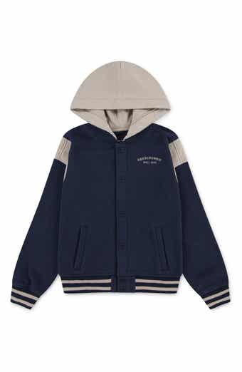 abercrombie kids Kids' Colorblock Hooded Fleece Bomber Jacket
