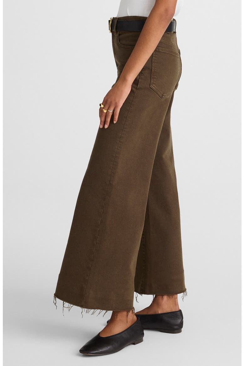 The Flare Wide Leg Crop Jeans, Alternate, color, DARK MOCHA