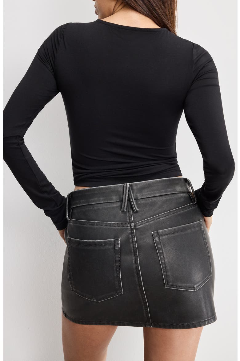 U-Wire Long Sleeve Jersey Top, Alternate, color, BLACK001