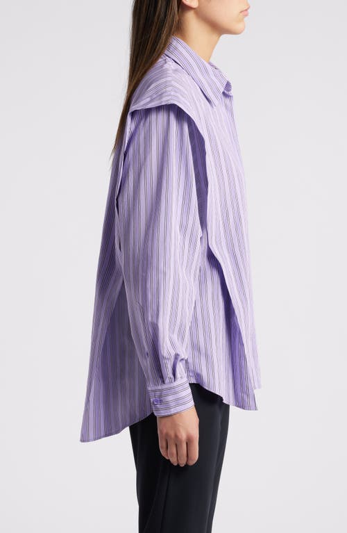 Hugo Boss Boss Barchivio Stripe Button-up Shirt In Iris Pinstripe