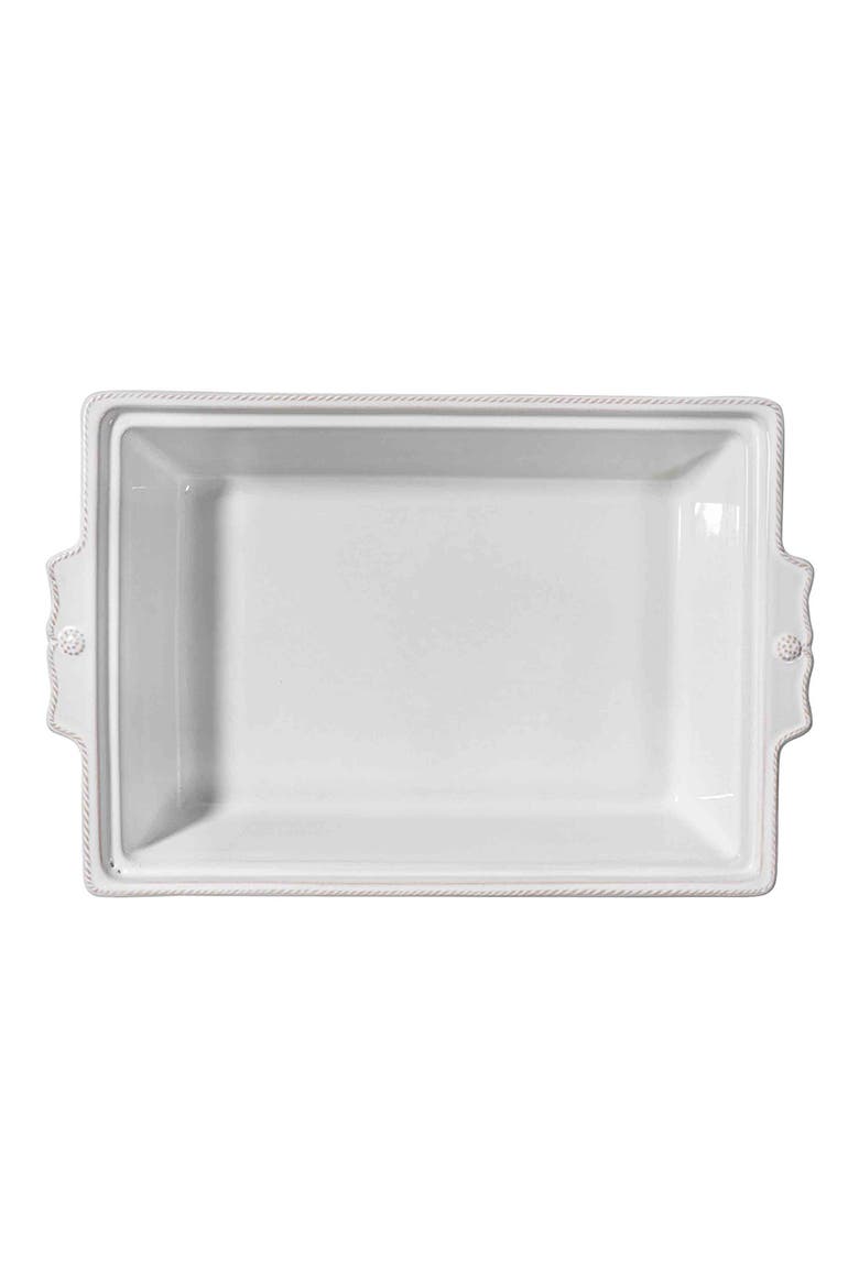 Berry & Thread 13-Inch Rectangular Ceramic Baking Dish with Lid, Alternate, color, WHITEWASH
