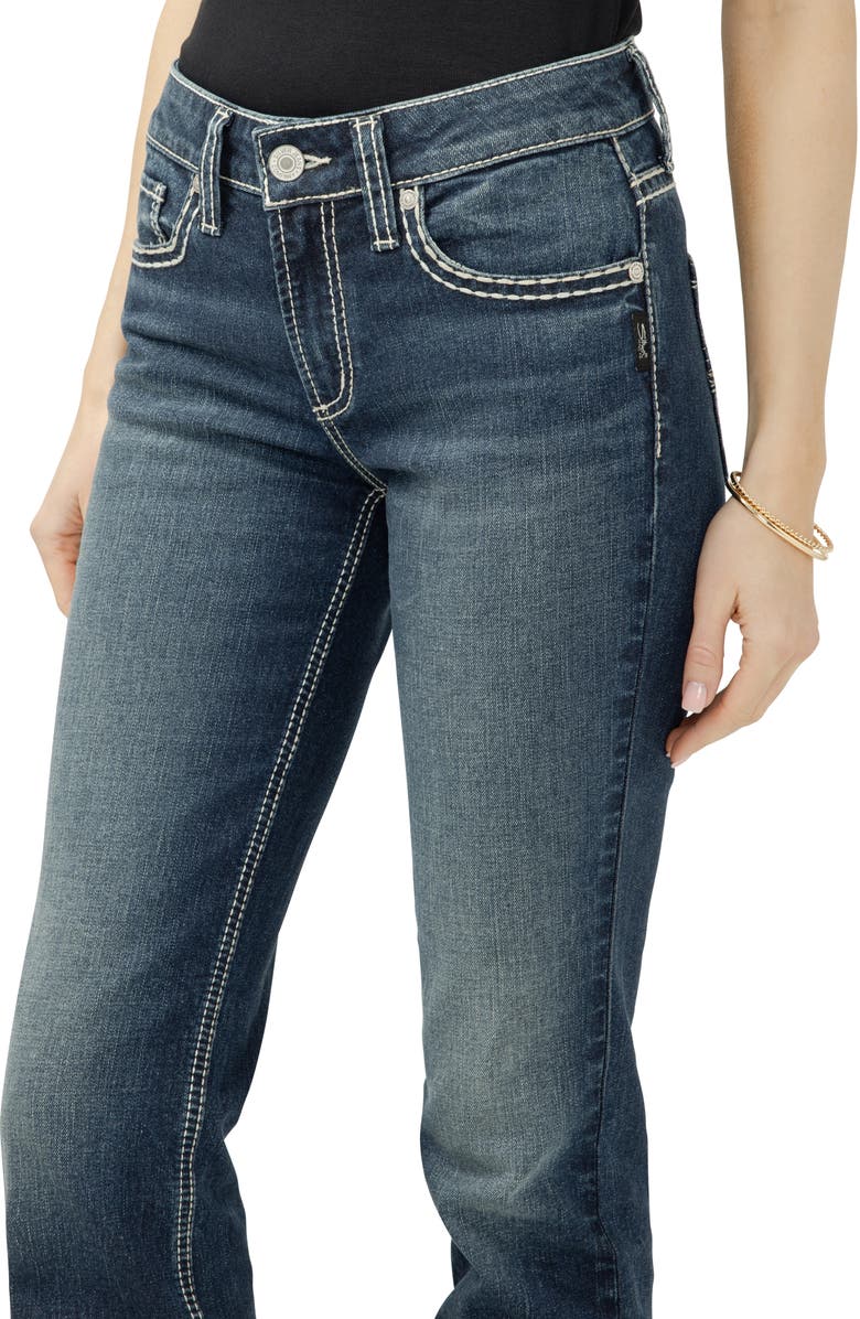 Silver Jeans Co. Suki Curvy Mid Rise Slim Bootcut Jeans, Alternate, color, Taylor