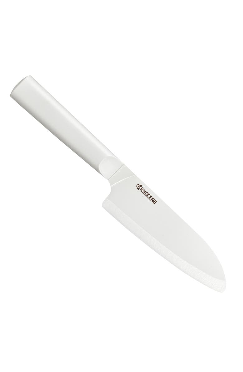Kyocera INNOVATIONwhite<sup>®</sup> 5.5-Inch Ceramic Santoku Knife, White Blade, Main, color, White
