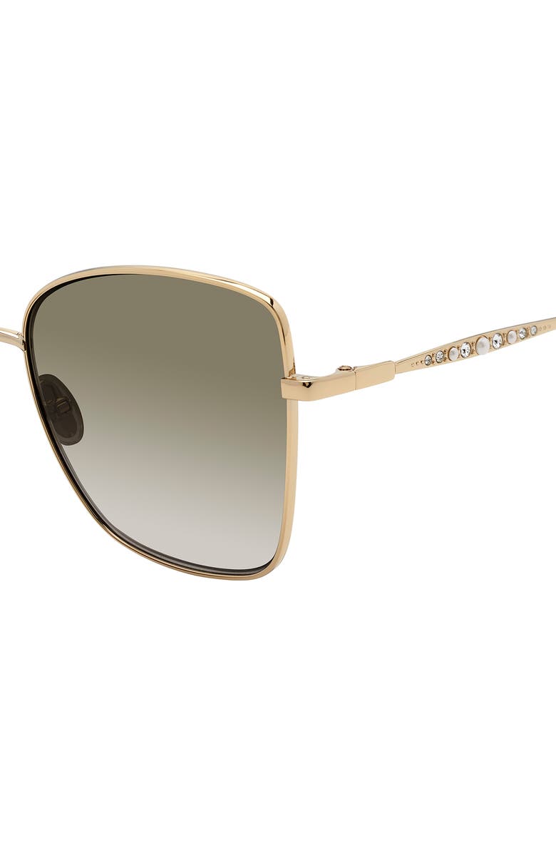 Stuart Weitzman 58mm Gradient Butterfly Sunglasses, Alternate, color, Gold Havana