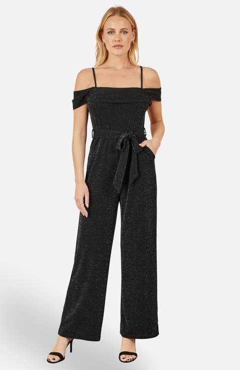 Sparkle Stretch Bardot Jumpsuit
