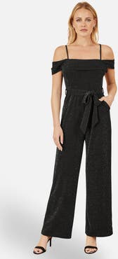Yumi Sparkle Stretch Bardot Jumpsuit