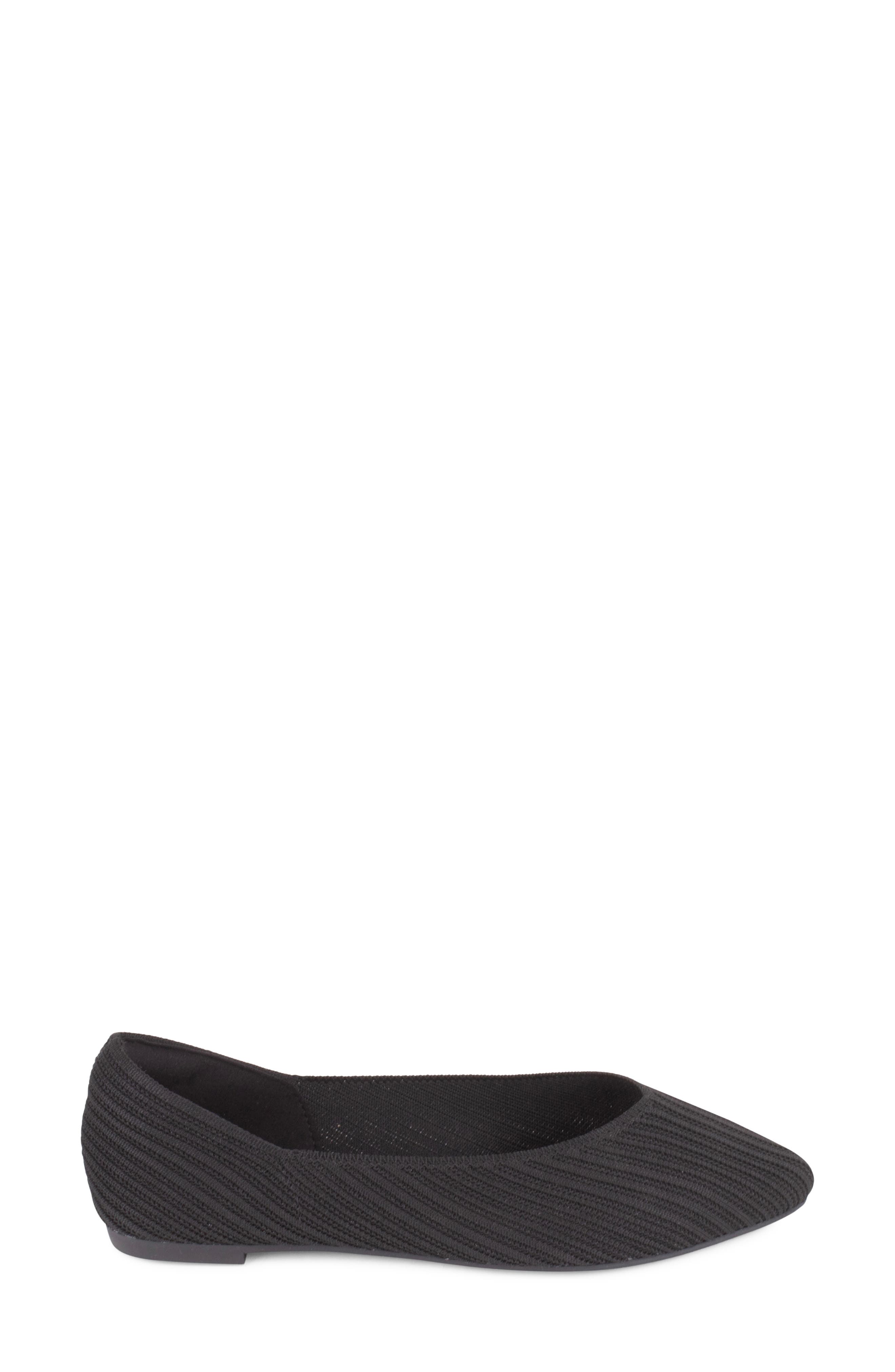 Tahari Maldives Pointed Toe Flat, Alternate, color, Black