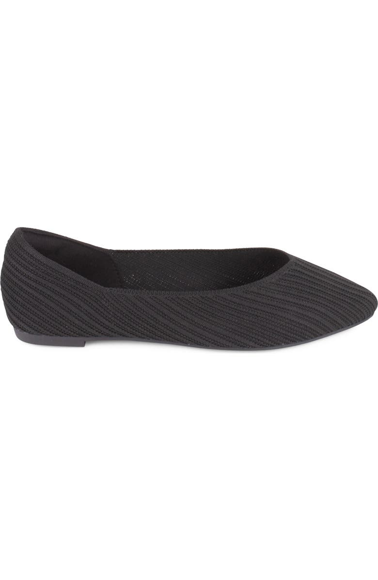 Tahari Maldives Pointed Toe Flat, Alternate, color, Black