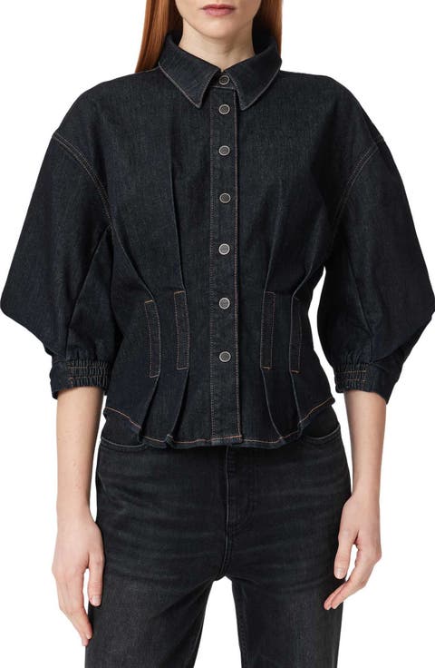Nancy Cotton Blend Stretch Denim Shirt