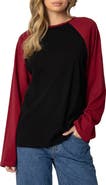 EDIKTED Oversize Long Sleeve Stretch Cotton T-Shirt
