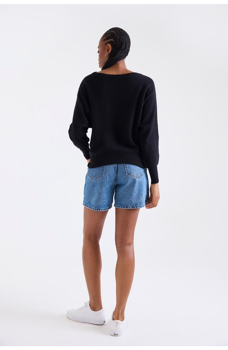 1982 Alaia Long Sleeve 100% Cashmere Sweater, Alternate, color, Black