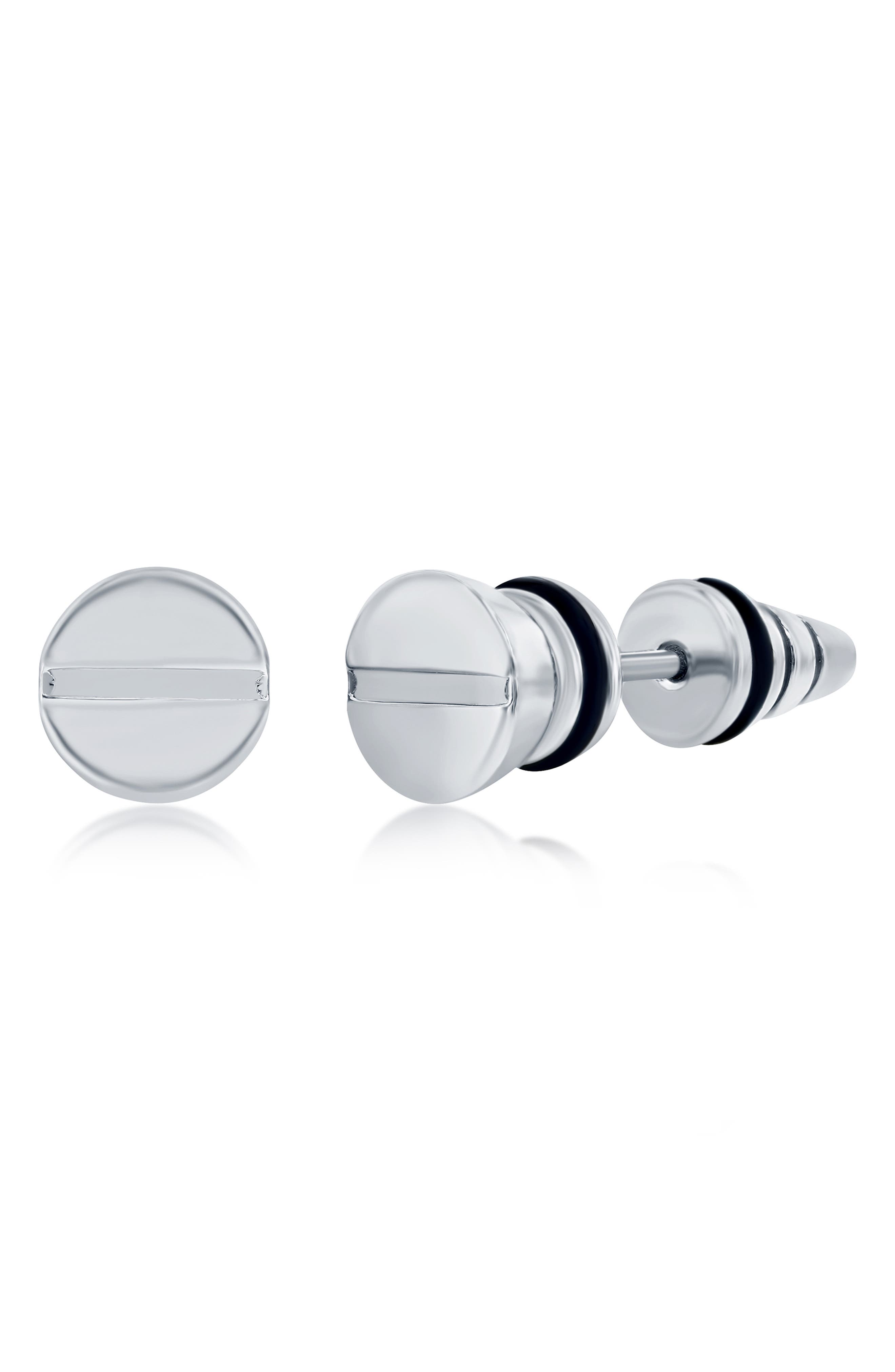 Men's Screw Design Stud Earrings