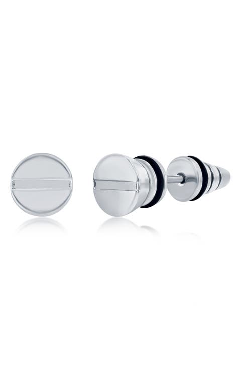 Men's Screw Design Stud Earrings