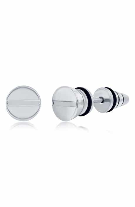 Men's Screw Design Stud Earrings