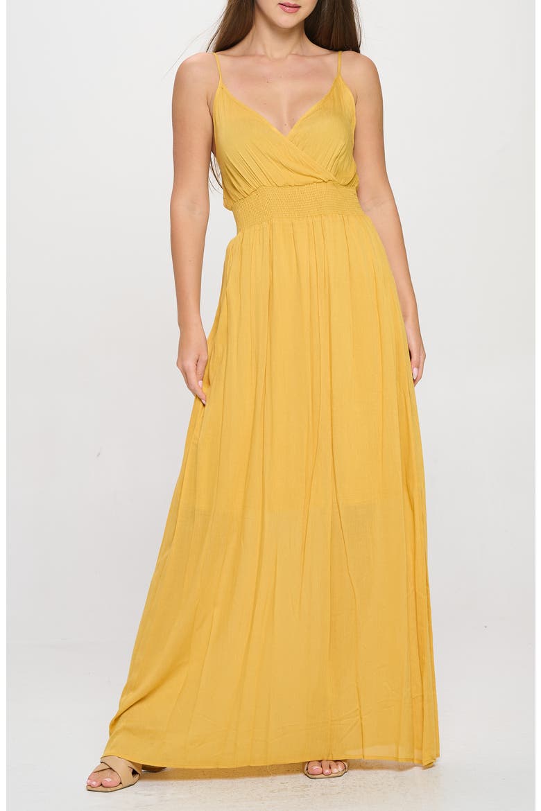 Solid Sleeveless Gauze Maxi Dress, Main, color, MANGO