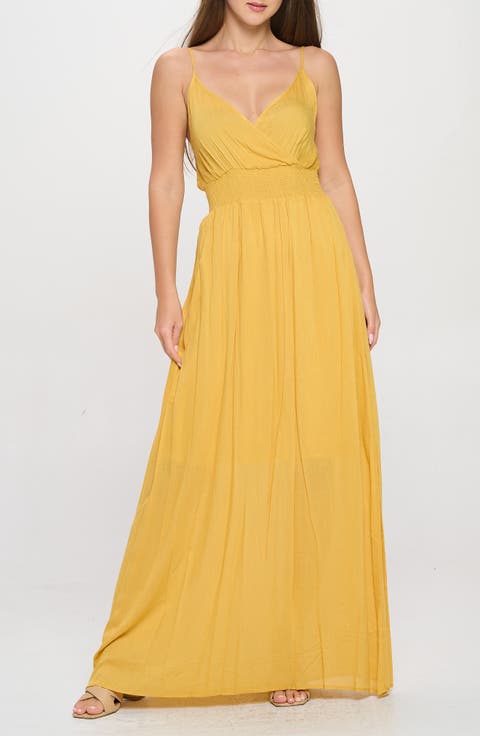 Solid Sleeveless Gauze Maxi Dress